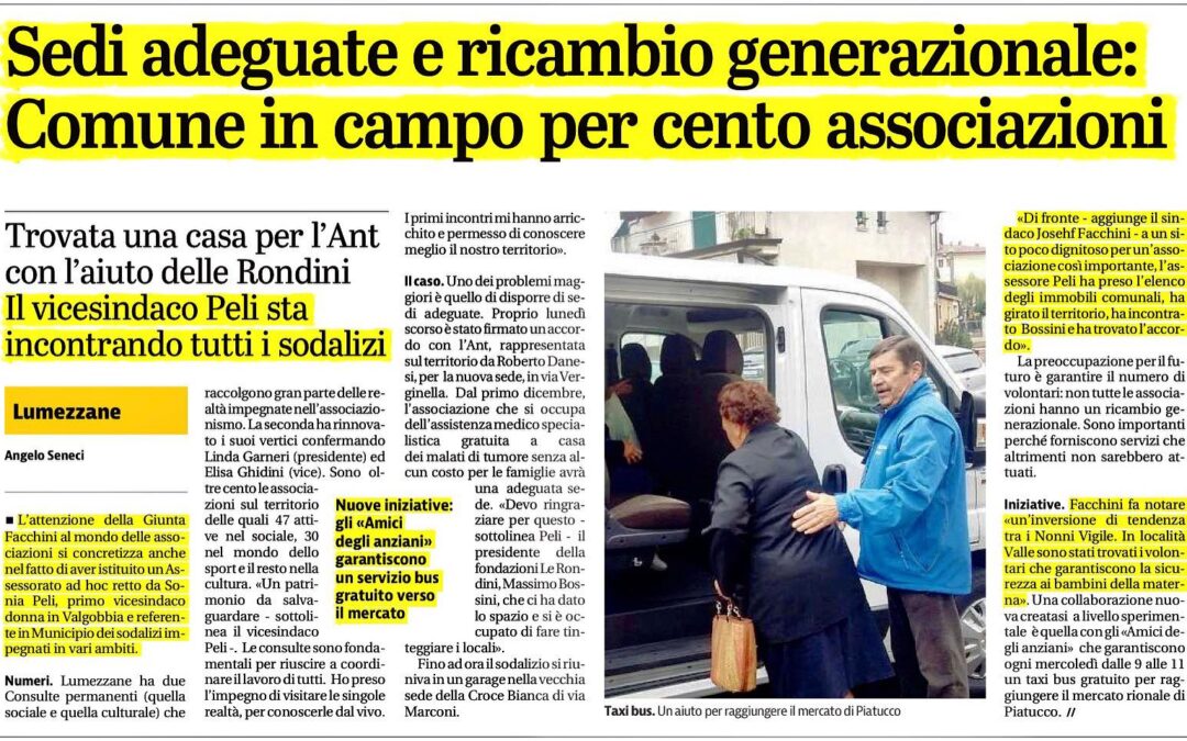 Amministrazione in campo al fianco delle Associazioni di Lumezzane