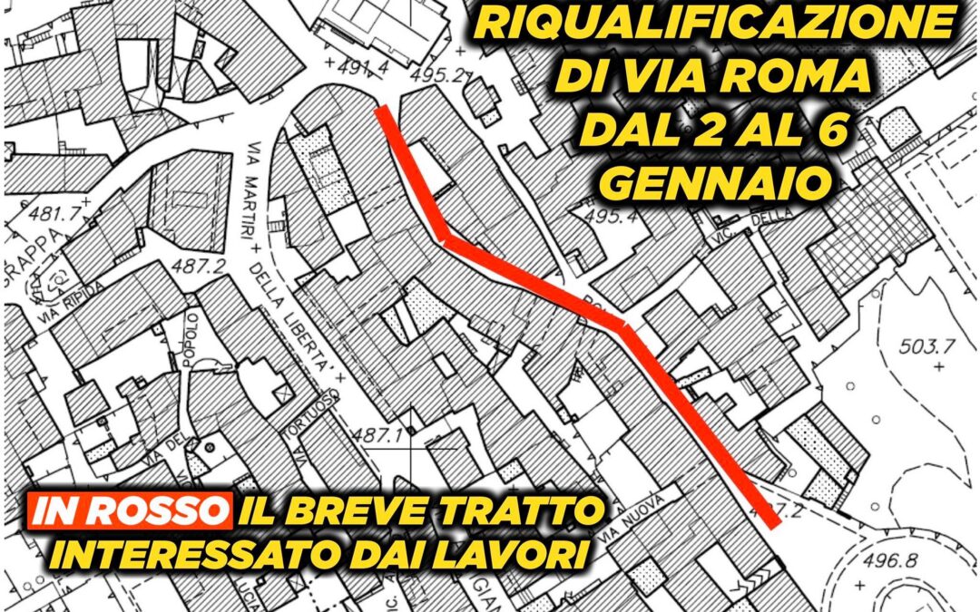 Proseguono i lavori di riqualificazione di Via Roma