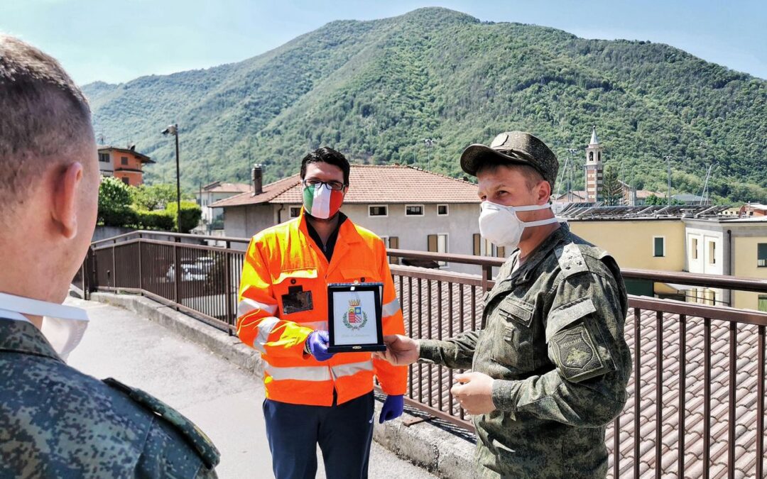 Grazie ai militari russi per il loro supporto contro l’emergenza sanitaria