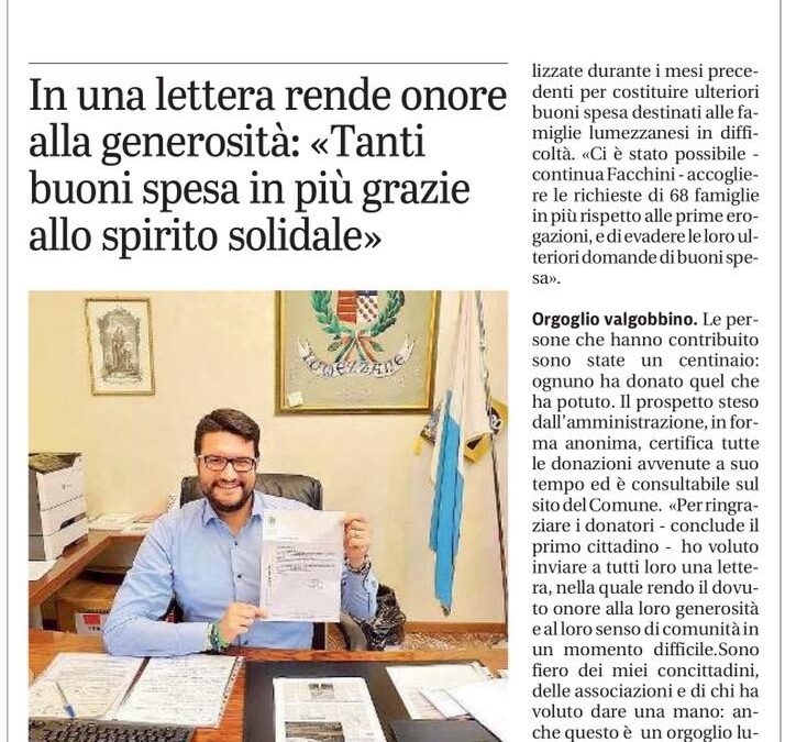 Viva la solidarietà lumezzanese