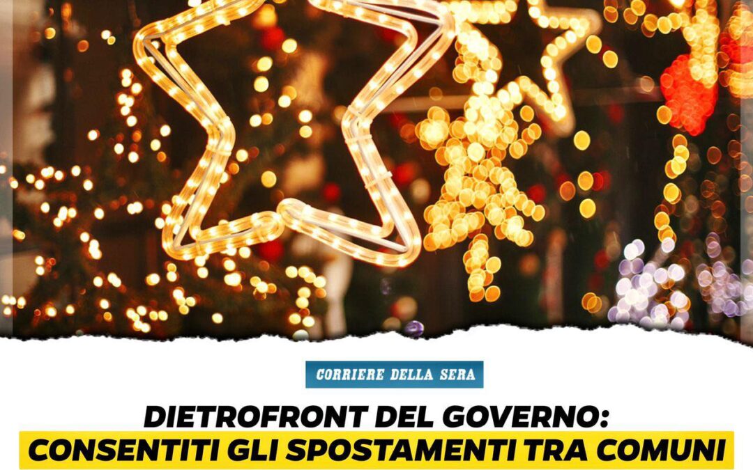 Consentiti gli spostamenti tra comuni