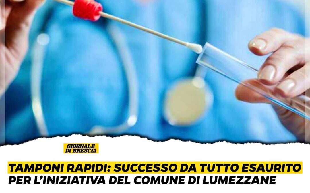 Grande successo per i tamponi rapidi convenzionati