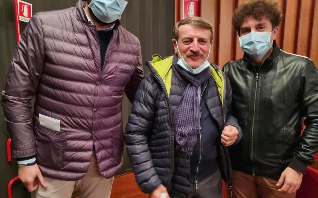 Con Giacomo Poretti all’Odeon