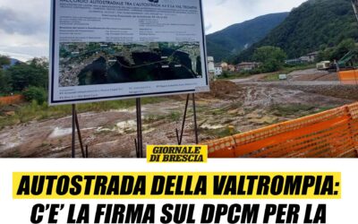 Nominato dal Governo il Commissario per l’Autostrada della Val Trompia