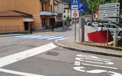 Rifacimento della segnaletica orizzontale in corso