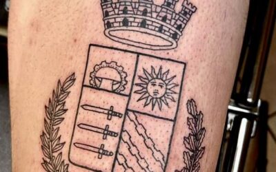 Stupendo tatuaggio con lo stemma di Lumezzane