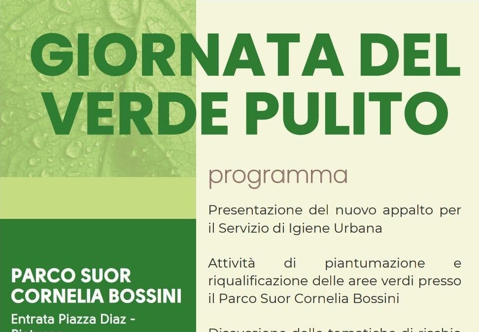 Appuntamento per la Giornata del verde pulito